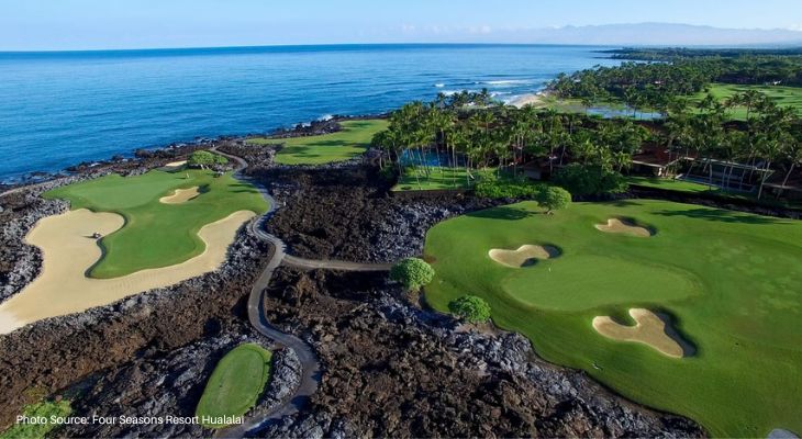 Four Seasons Resort Hualalai Big Island - Top destination resort to play golf in Hawaii Golf Ball Monkey