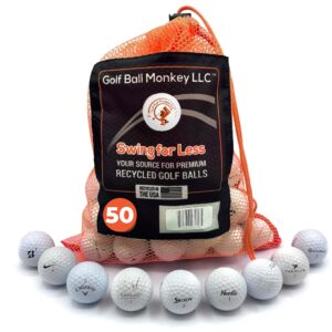 Titleist, Callaway, TaylorMade and Value Brands  - 50 Balls w/ Mesh Bag